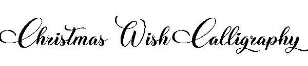 Christmas Wish Calligraphy