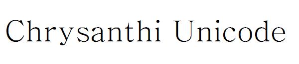 Chrysanthi Unicode字体
