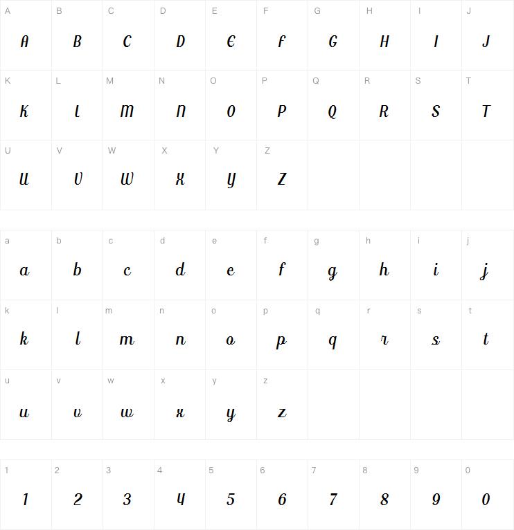 Cimory Love字体