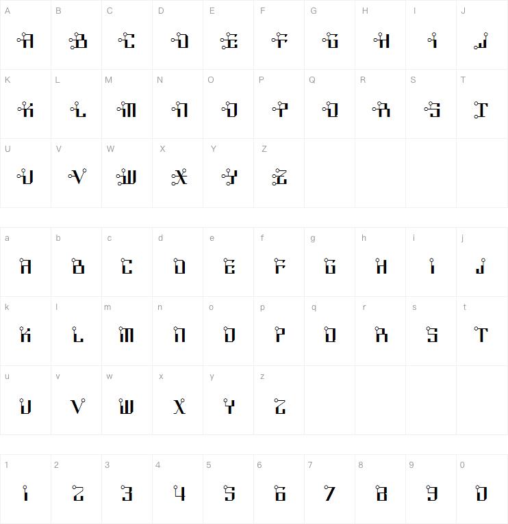 Circuit Bored NF字体