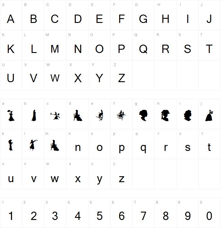 CK Victorian Silhouettes字体