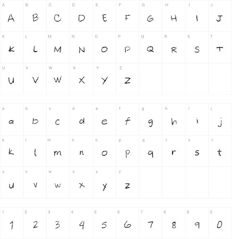 Clara's touch字体