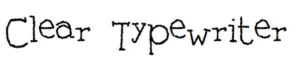 Clear Typewriter字体