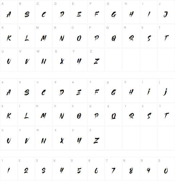 CLUISHER BRUSH字体