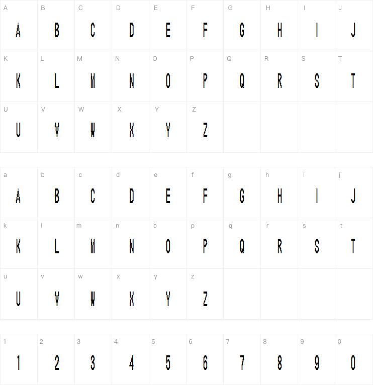 CondenBitmap字体