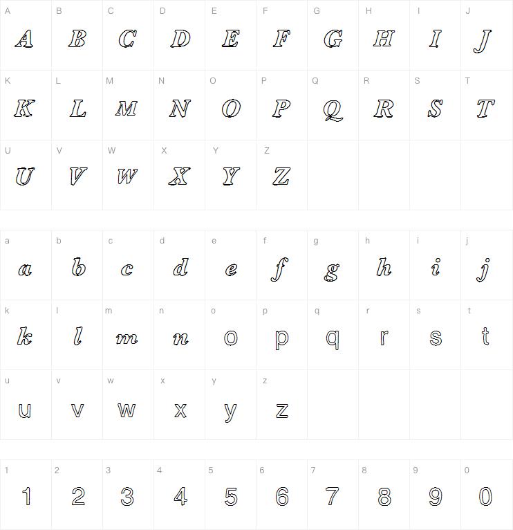 ContourDeLettres字体