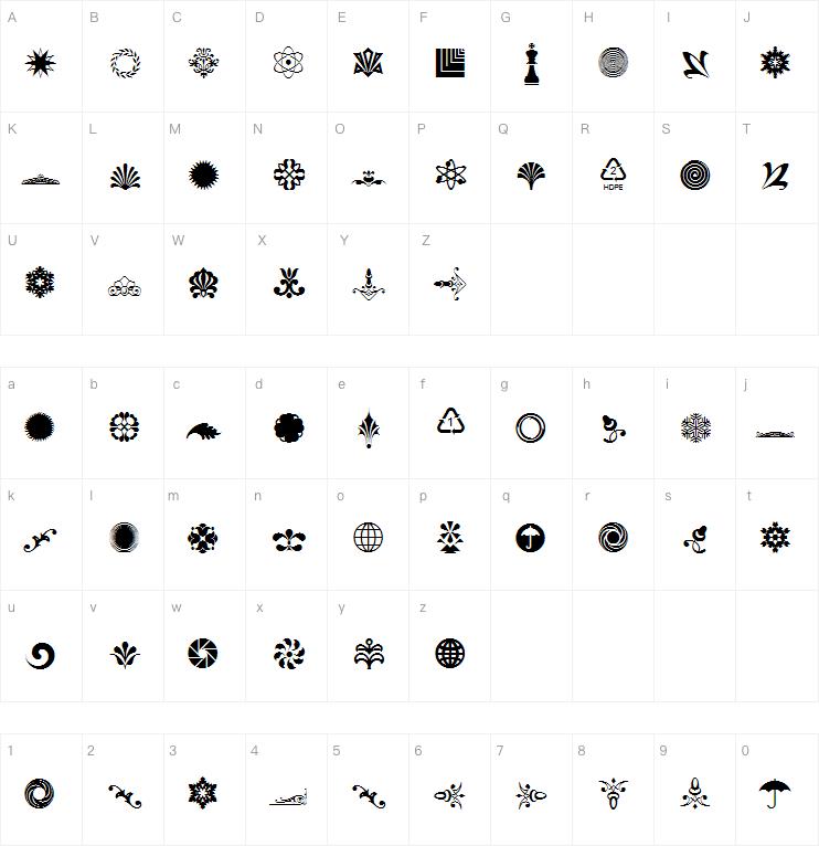 Cornucopia of Ornaments Fpur字体