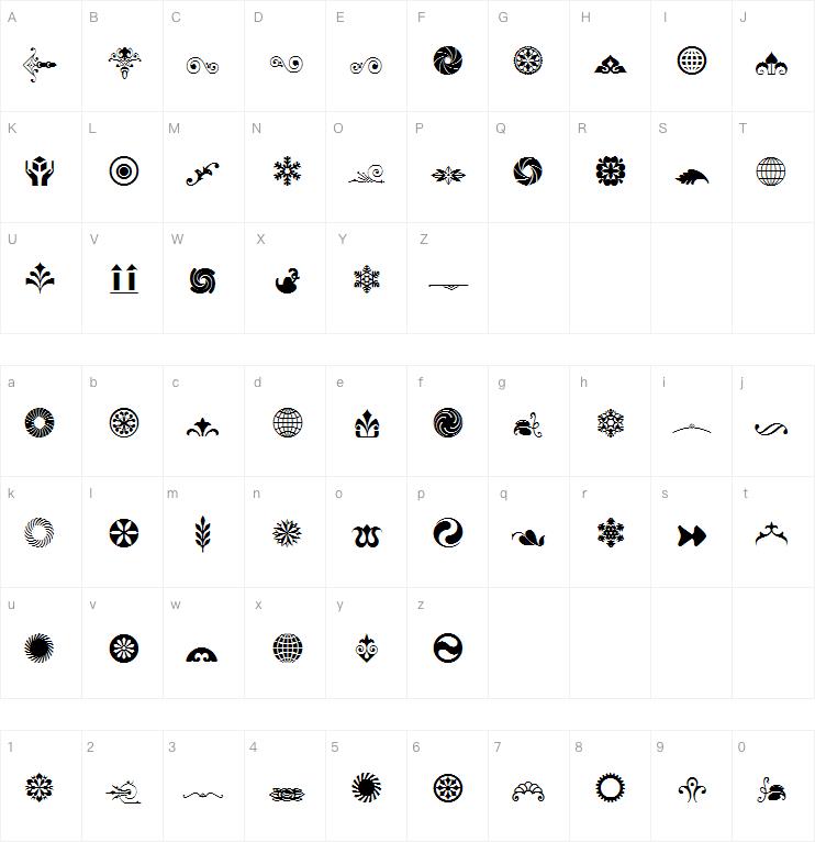 Cornucopia of Ornaments Three字体