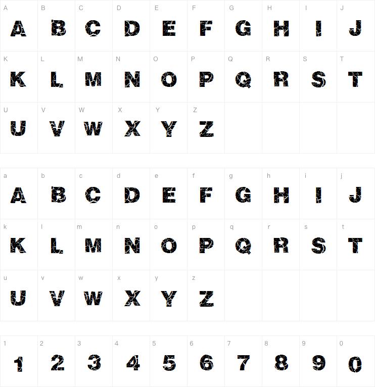 Crackvetica字体