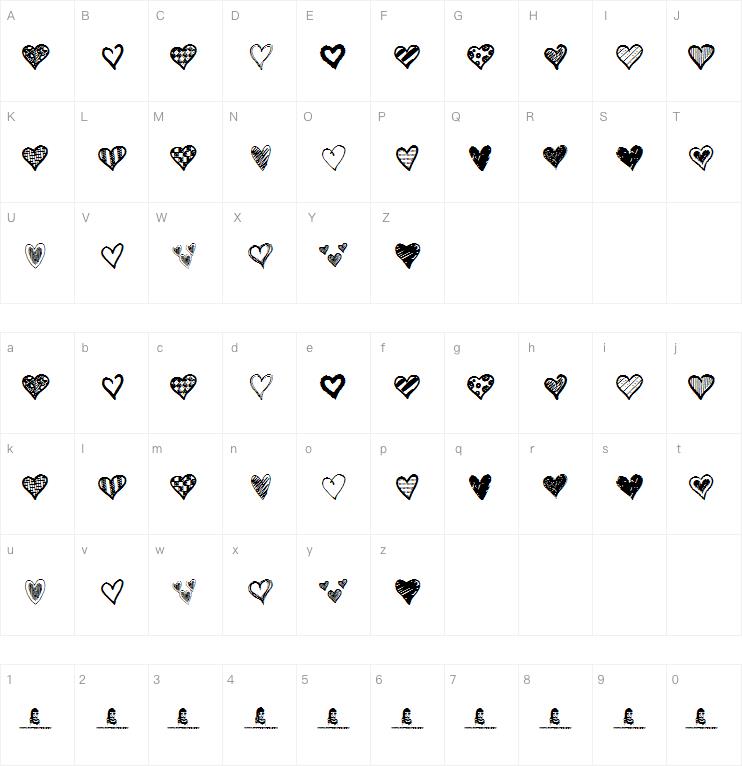 Crazy Hearts字体