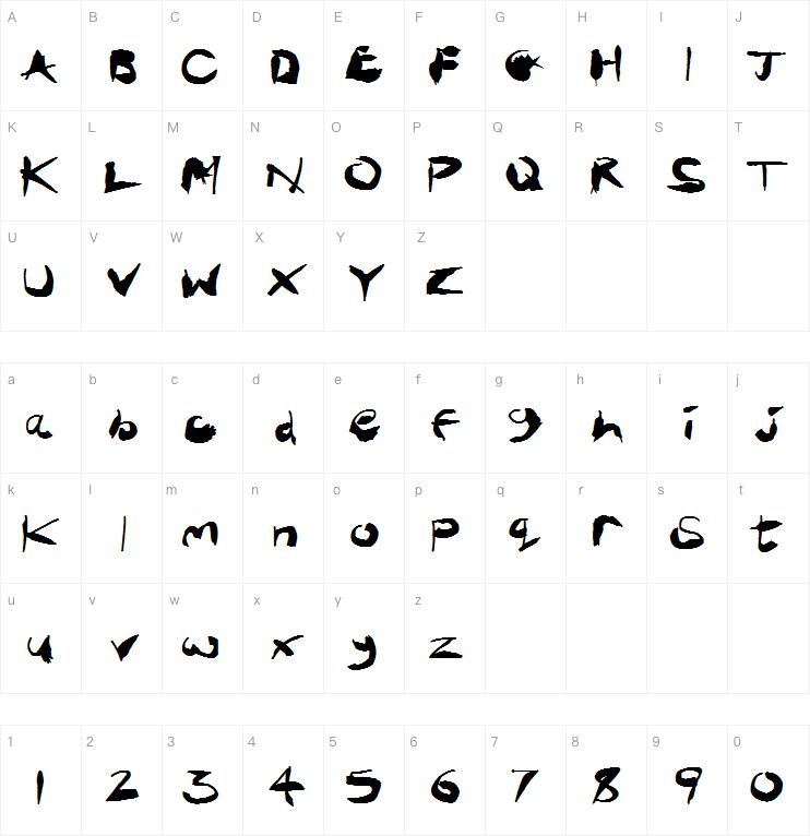 Crazy Ink Splats字体