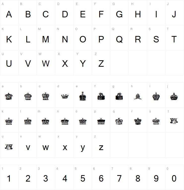 Crowns and Coronets字体