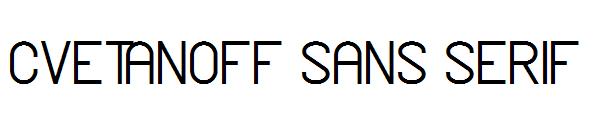 CVETANOFF SANS SERIF