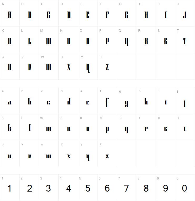 CyberGothic DEMO字体