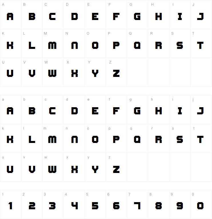 Cyberspace Raceway Back字体