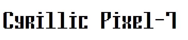 Cyrillic Pixel-7字体