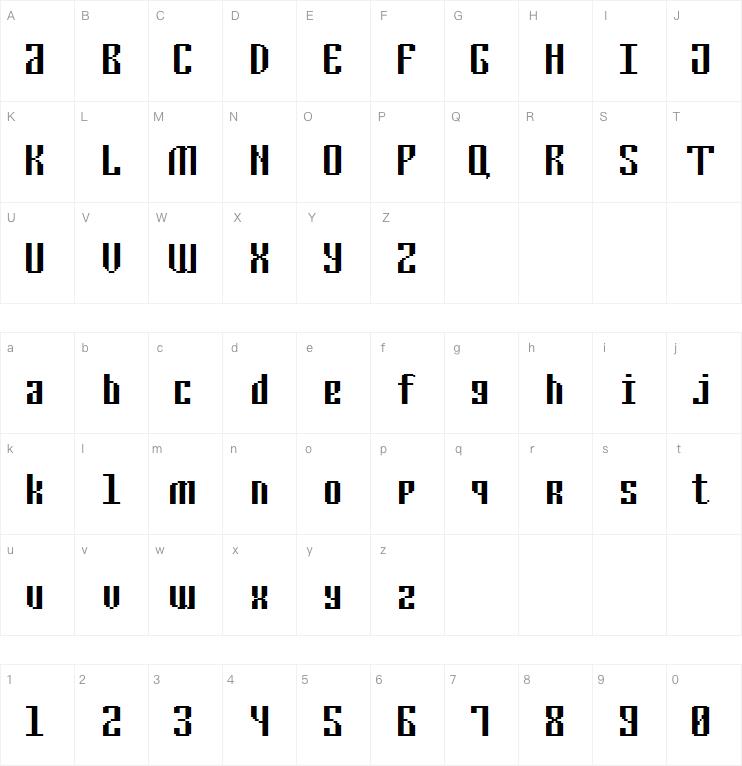 Cyrillic Pixel-7字体