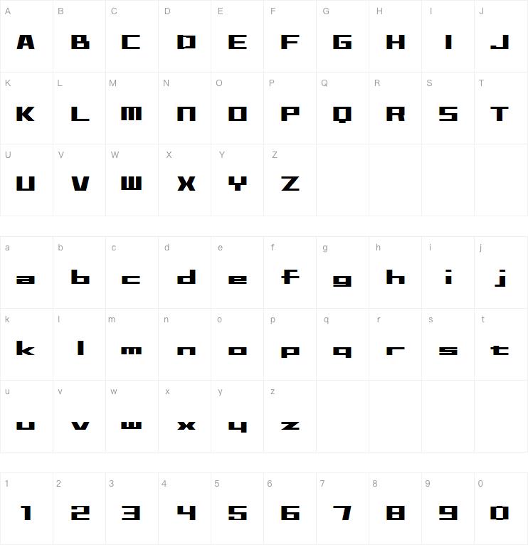 D3 Factorism Alphabet字体