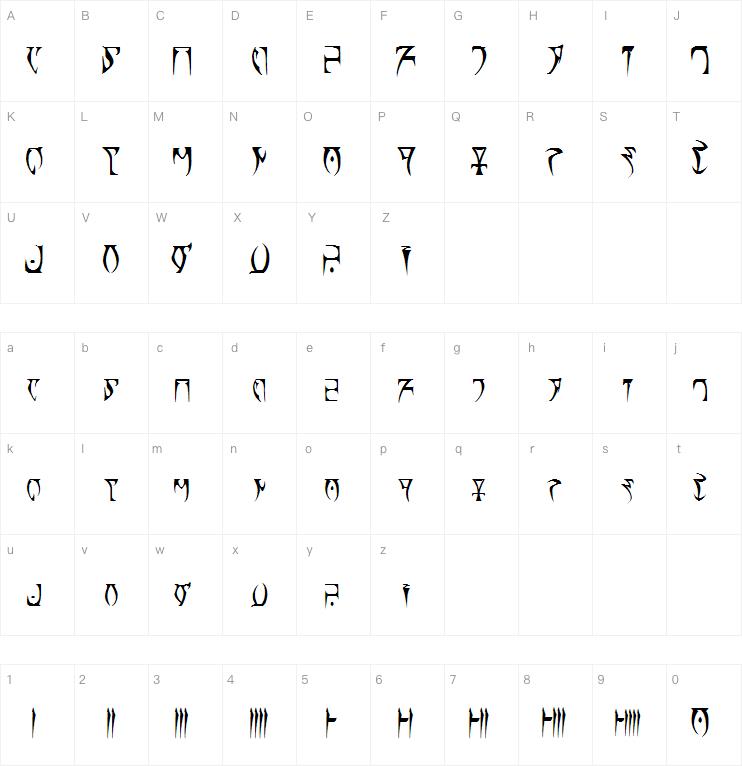 Daedra字体