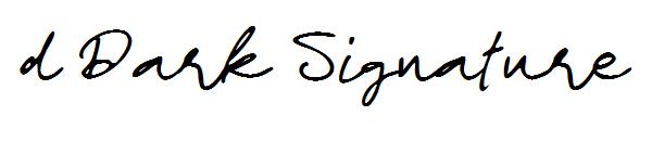 d Dark Signature字体