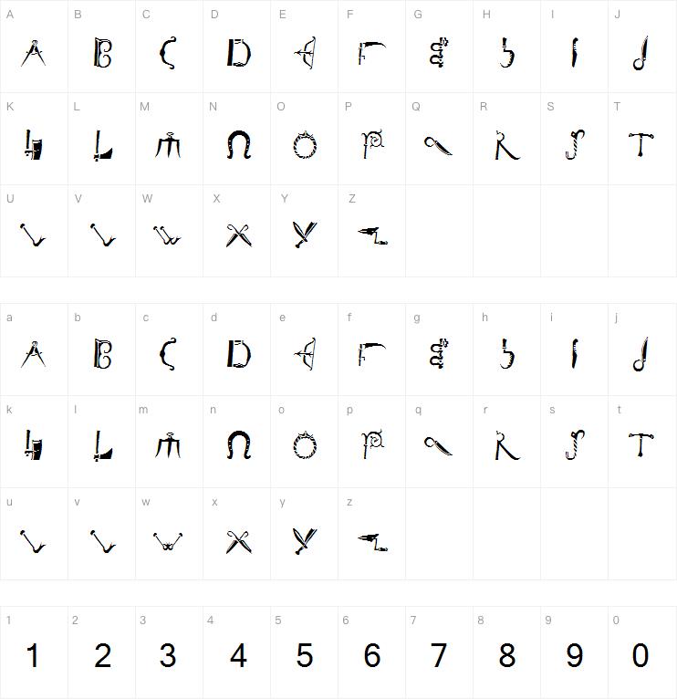 De Balme Initials字体