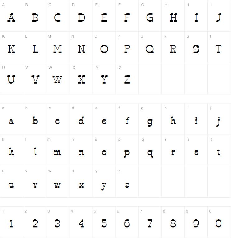 Determite Country字体