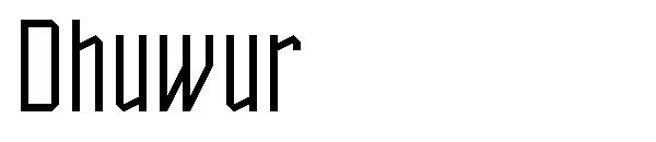 Dhuwur字体