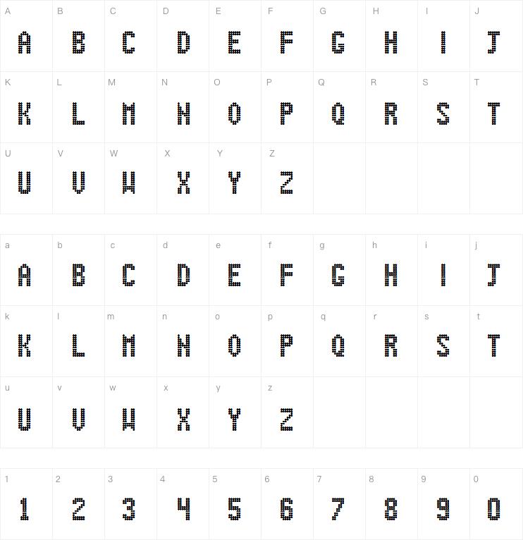 Digital Dot Roadsign字体