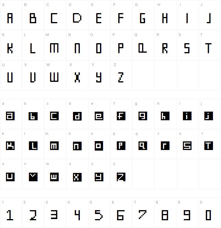 Digit Square字体