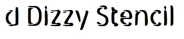 d Dizzy Stencil字体