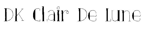 DK Clair De Lune字体