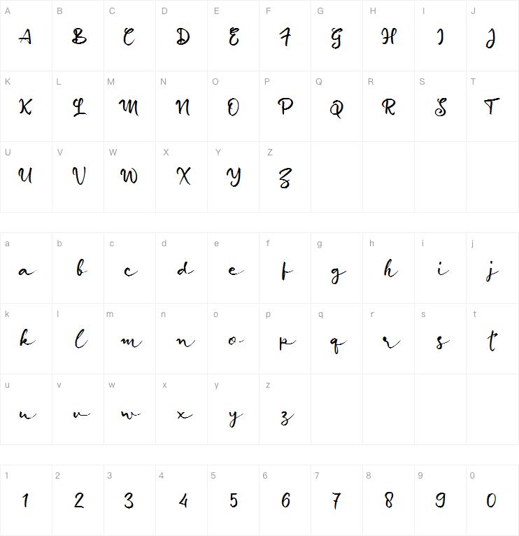 d Document Signature字体