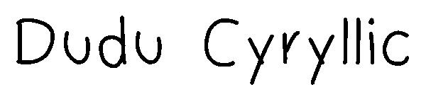 Dudu Cyryllic字体