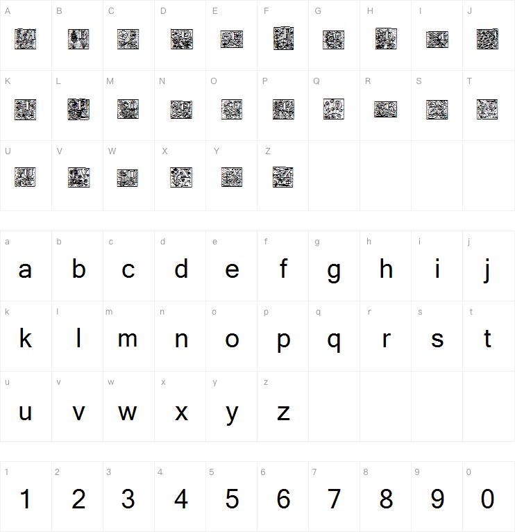 Durbin Initials字体