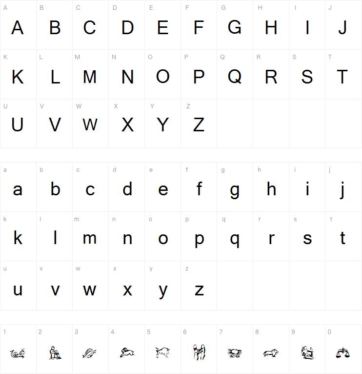 Eileens Zodiac字体