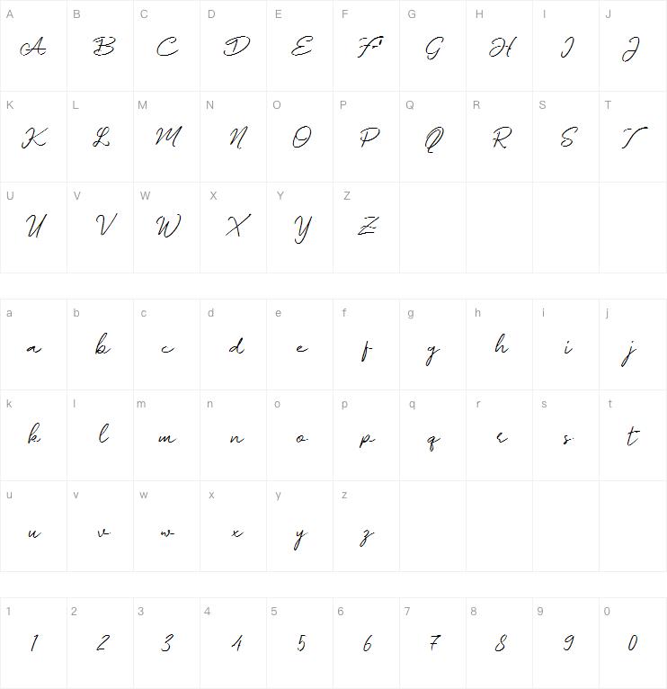 e Element Signature字体