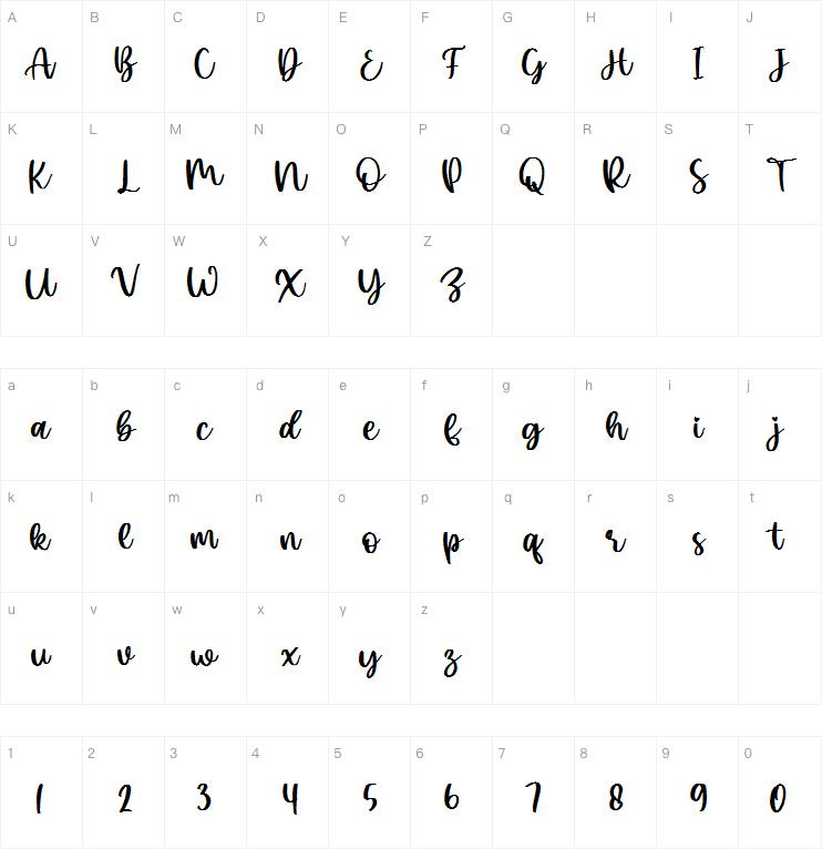 Ellisha字体
