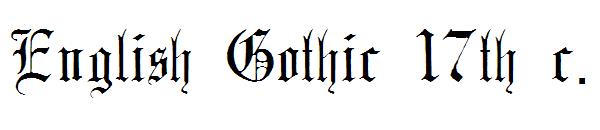 English Gothic 17th c.字体
