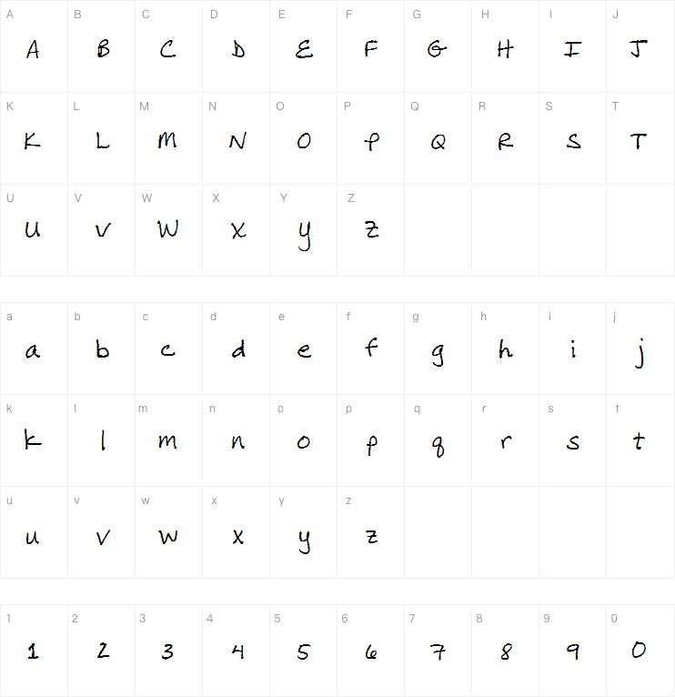 EricasHandwriting字体