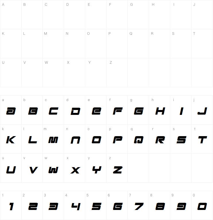 Esba - Italic字体