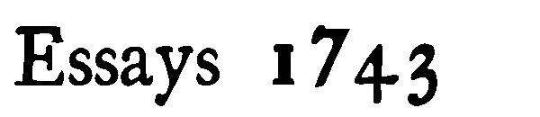 Essays 1743