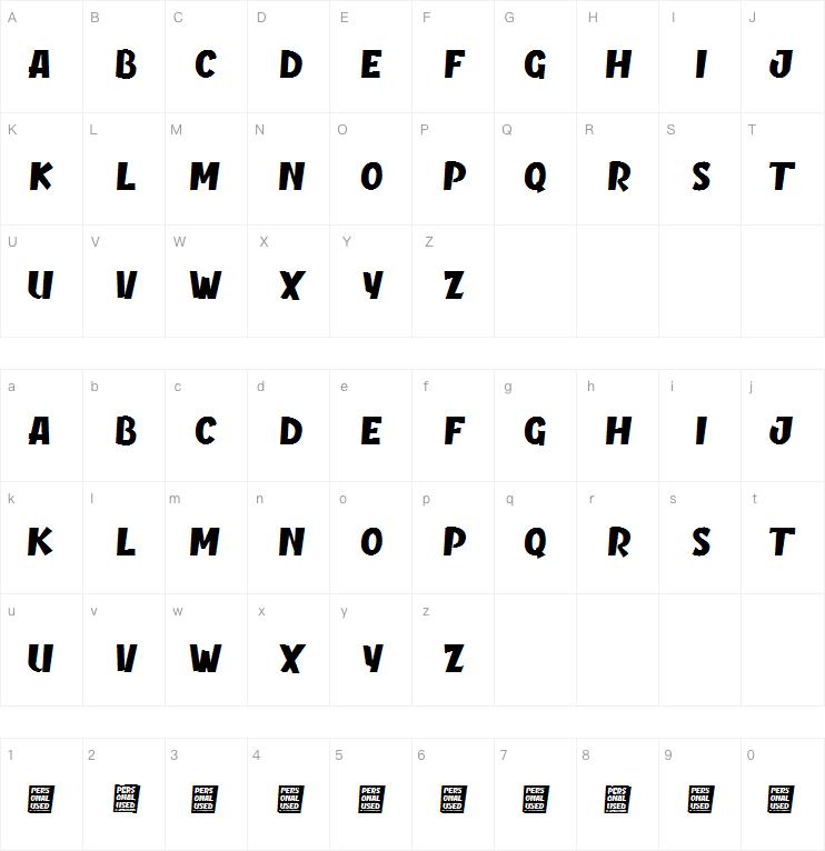 Fantasea Personal Used字体