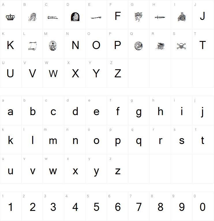 Fantasy clipart 2字体