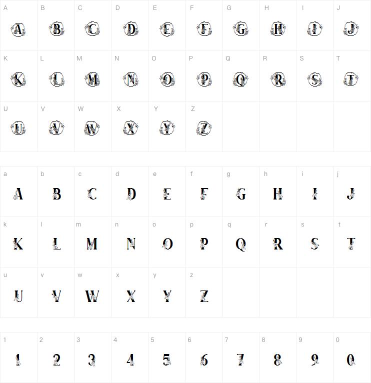 Farmhouse Monogram字体