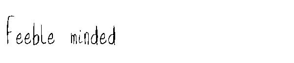 Feeble minded字体