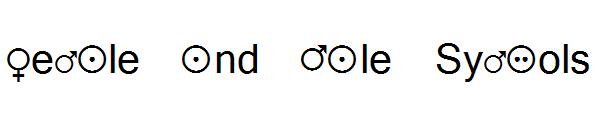 Female and Male Symbols字体