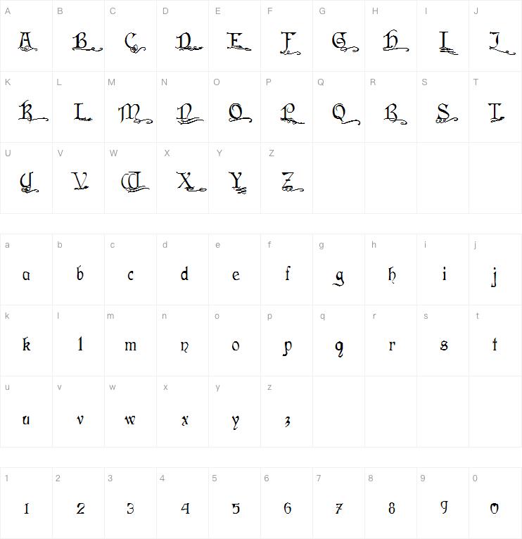 Flourishes and Fancies字体