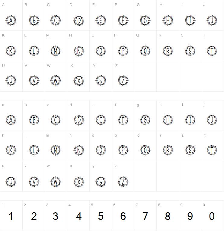 Flower Monogram字体