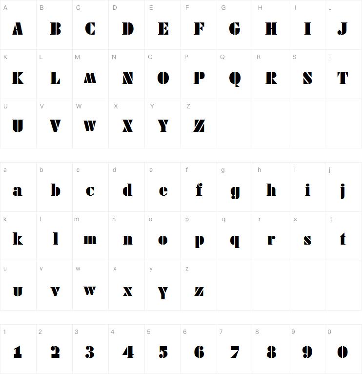 Futstencil Serif字体