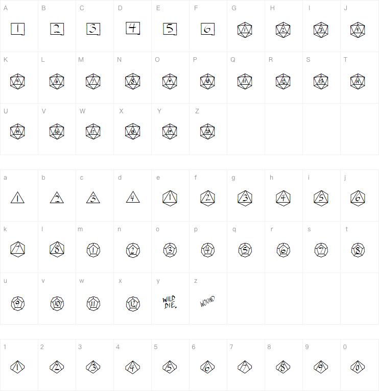 GamingDice字体